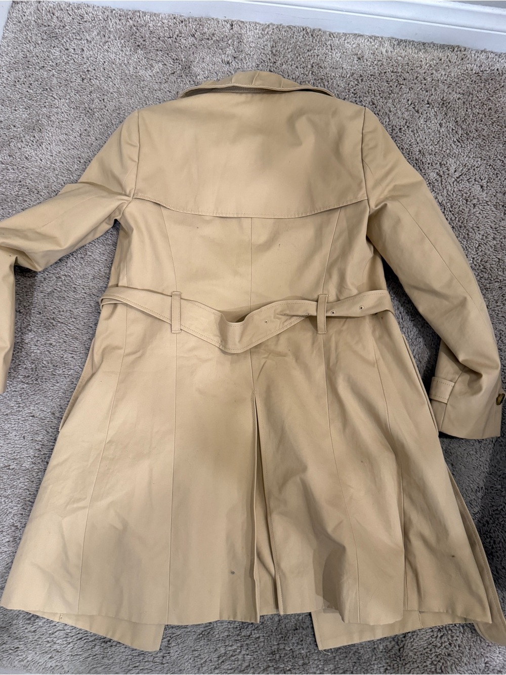 J. Crew Women’s 00P Beige Double-Breasted Trench Coat - Picture 5 of 5